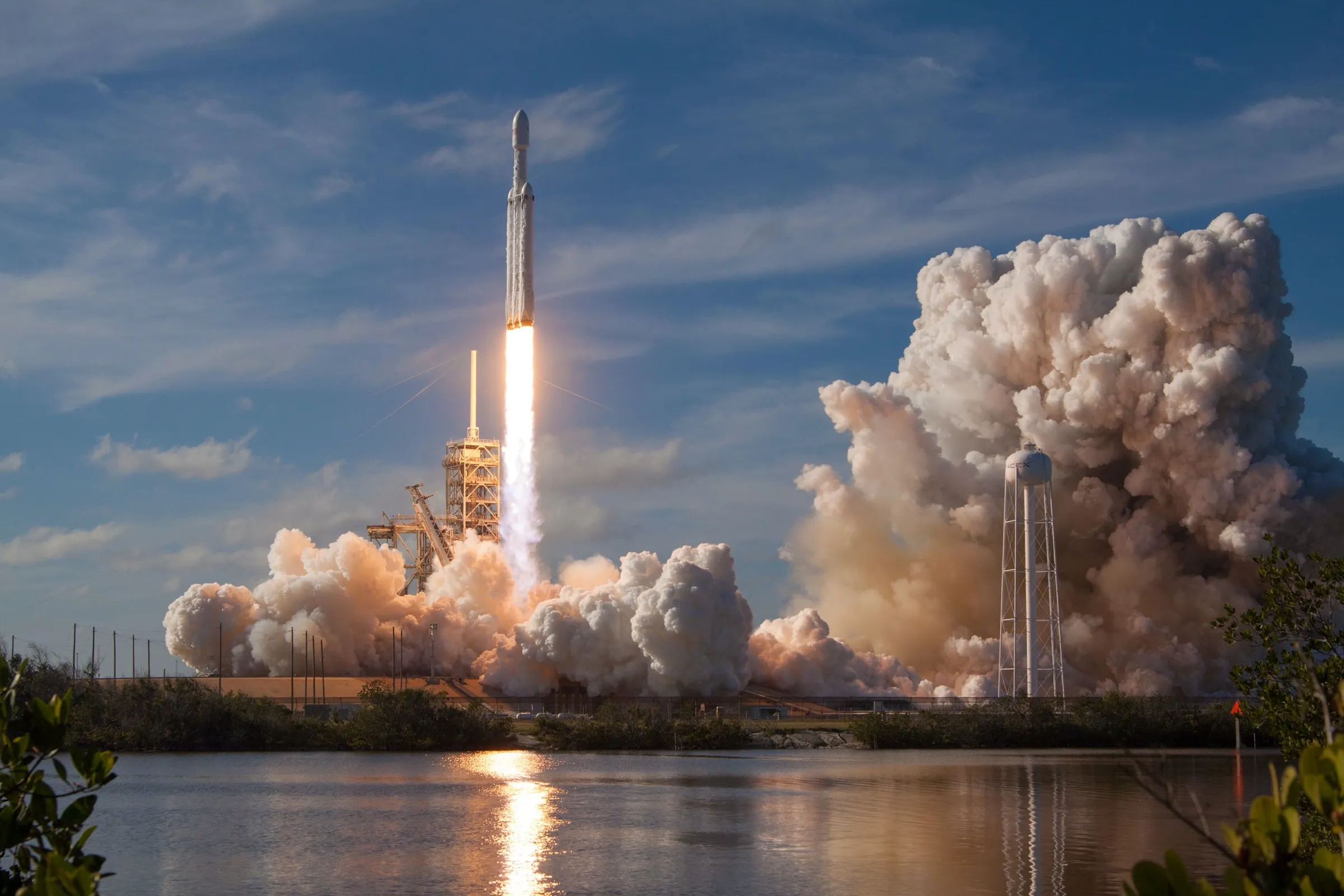 Rocket lifting off at launch